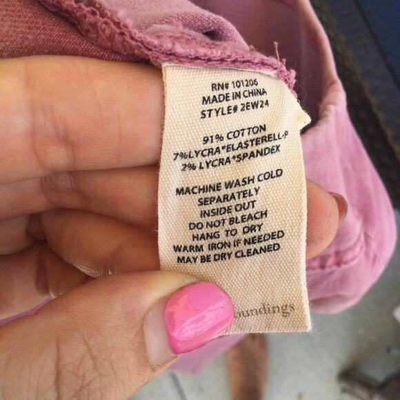 Soft surroundings womens pull on capris S fairy pants dusty rose pink lace up - Picture 10 of 10